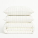 Mila Home Luxury Bijela posteljina za bračni krevet/za produženi krevet od renforce pamuka 240x220 cm Waffle Striped – u