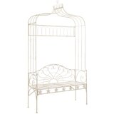 The Living Store Vrtna klop 122 cm železo antično bela - Vrtna Klop, (21473970) Cene