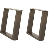  Noge za klub stolić U-oblik 2 kom Prirodni čelik 50 x (42-43) cm Čelik | shoptok.hr