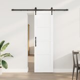 vidaXL drsna vrata s kompletom opreme bela 61x198.5 cm masivni bor, notranja vrata 'ORKDAL'bela 61x198.5x4 cm masivni bor | Shoptok.si