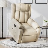 vidaXL Naslanjač s funkcijo vstajanja krem blago | Shoptok.si