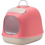 United Pets MINÙ - mačje stranišče s pokrovom - roza/siva | Shoptok.si