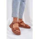 PS1 Ladies Platform Sandals Camel Evaretha Cijene