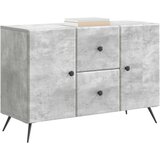  Strani šal Betonsko siva 89 x 34,5 x 60 cm Inženirski les, (5000217794) | Shoptok.si