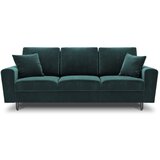 Cosmopolitan Design Petrolej zelena baršunasti sklopiva/s prostorom za odlaganje sofa 235 cm Kyoto – Cijene