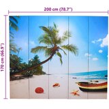  Sklopiva sobna pregrada s uzorkom plaže 200 x 170 cm | shoptok.hr
