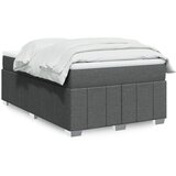 Maison Chic Box spring postelja - Vzmetna postelja z vzmetnico temno siva 120x190 cm blago SL24326, (21891042) | Shoptok.si