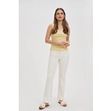 Marisse Ribbed Button-Up Top, Yellow | ePonuda.com