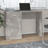 vidaXL Pisalna miza s predalom in omarico betonsko siva 100x40x73 cm Cene