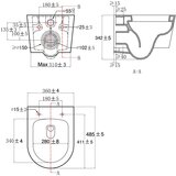 Geberit KOGEDBRE1010D50B SAT Brevis wc školjka s kompletom Duofix 458.103.00.1 Delta50 | Shoptok.si