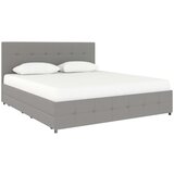 Støraa Sivi tapecirani bračni krevet s prostorom za odlaganje 180x200 cm Rose – | shoptok.hr