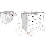 Vipack Bela otroška komoda iz masivne bukve 100x95x55 cm Forrest – | Shoptok.si