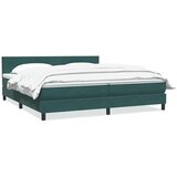 Box Spring krevet s madracem tamno zeleni 180x220 cm baršun | shoptok.hr