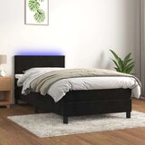  Box spring s madracem LED crni 80 x 200 cm baršunasti Cijene
