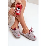  Christmas Slippers With Reindeer Design Dark Beige Sylaia Cijene