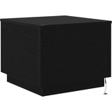  Klub stolić s LED svjetlima crni hrast 50x50x40 cm | shoptok.hr