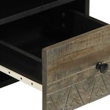  ormarić crni 100 x 33 x 46 cm od masivnog drva manga | shoptok.hr