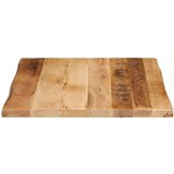 Stolna Mizna plošča z naravnim robom 40x40x3,8 cm trden robusten mango | Shoptok.si