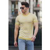 Madmext Men's Crew Neck Yellow Knitwear T-Shirt 4602 Cene