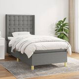  The Living Store Box spring postelja z vzmetnico temno siva 80x200 cm blago - Box Spring Postelja, (21441389) Cene