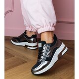 D/CEO marka niezdefiniowana Black sneakers with rhinestones and metallic insert Garsi | ePonuda.com
