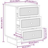 Noćni ormar s ladicama Bijela visokog sjaja 43 x 41 x 66,5 cm | shoptok.hr