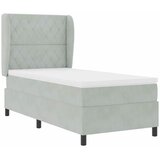  Krevet s opruga kutije Svijetlo siva 190 x 90 cm Baršun | shoptok.hr