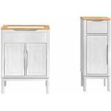  Set namještaja za kupaonicu s ladicama Zidne FLORO 2 pcs Bijelo | shoptok.hr