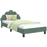 vidaXL Otroški posteljni okvir z vznožjem Morsko zelena 80 x 200 cm, (5000104623) | Shoptok.si