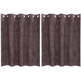  Baršunaste zavjese sa zavjesama 2 pcs Smeđa 140 x 140 cm Baršun | shoptok.hr
