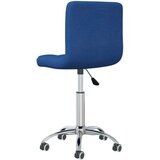 vidaXL Vrtljiv jedilni stol modro blago, (20940259) | Shoptok.si