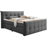 MID.YOU POSTELJA BOXSPRING 160 cm x 200 cm , tekstil, leseni material antracit | Shoptok.si