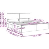 Konstrukcija postelje Črna 180 x 200 cm Masivno borovo les, (5000103011) | Shoptok.si