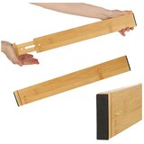 Podesivi razdjelnik za ladice od bambusa 56x6x1.5cm 1 kom Cijene