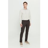 Altinyildiz classics Men's Brown Slim Fit Slim Fit Dobby Flexible Casual Trousers | shoptok.hr