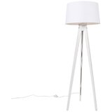QAZQA Sodobna stojalo za talno svetilko bela s platnenim odtenkom bela 45 cm - Tripod Classic | Shoptok.si