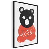  Slika - Thoughtful Bear (1 Part) Vertical 60x90 U crnom drvenom okviru | shoptok.hr