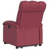  Naslonjač na podizanje od tkanine crvena boja vina | shoptok.hr