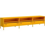 Maison Chic TV omarica - TV stojalo - Televizijska omarica gorčično rumena 202x39x43,5 cm hladno valjano jeklo, (21701712) | Shoptok.si