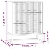 vidaXL Komoda bela 60x30x75 cm inženirski les | Shoptok.si