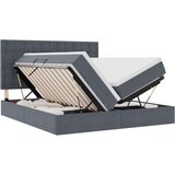  Postelja s shranjevanjem Temno siva 180 x 200 cm Žamet, (5000099589) | Shoptok.si