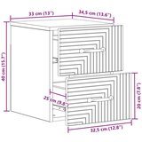  Stenski nočni omarici 2 pcs Star les 34,5 x 33 x 40 cm, (5000209920) | Shoptok.si