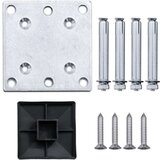 vidaXL set ograda pd WPC-a 3 kvadratne + 1 kosa 619 x 186 cm sivi | shoptok.hr