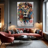  Slika GRAFFITI LION | Italijansko platno | Shoptok.si