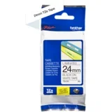 Savitljiva laminirana traka, 24 mm, Črna na beli