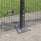  Zavarena žičana ograda s 13 flanged postovima Siva 0.4x100 m Čelik | shoptok.hr