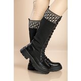 Fenzy Čizme Od Umjetne Kože S Vezicama, U9X24154, Crne | shoptok.hr