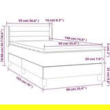 Box spring krevet s madracem crni 90x190 cm baršunasti | shoptok.hr