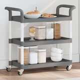 Kolica s 3 razine siva 77 x 34 x 72 cm aluminijska | shoptok.hr