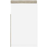 vidaXL Klop za čevlje z blazino bela in sonoma hrast 104x30x49 cm | Shoptok.si